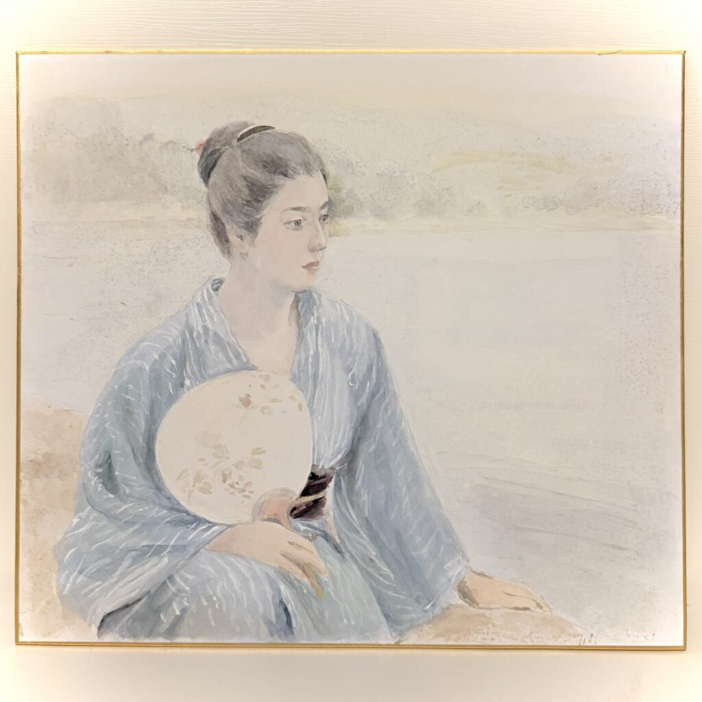 名作《湖畔》（黒田清輝）から学ぼう！】日本画で描く浴衣姿でうちわを